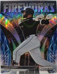 Luis Robert [Silver Prizm] #F-2 Baseball Cards 2022 Panini Prizm Fireworks Prices