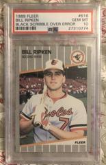 Bill Ripken [Black Scribble Over Error] Baseball Cards 1989 Fleer Prices