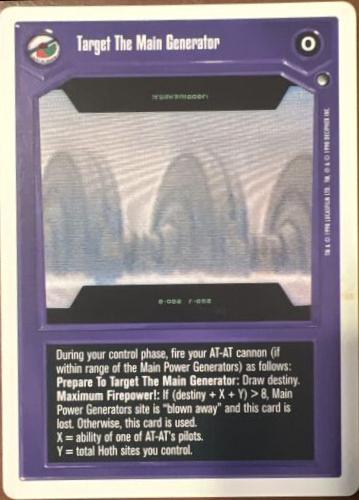 Target The Main Generator [Revised] Star Wars CCG Hoth