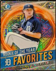 Casey Mize [Mega Box Mojo] Baseball Cards 2021 Bowman Chrome Rookie of the Year Favorites Prices