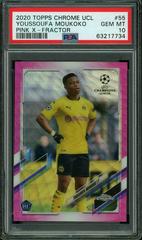 Youssoufa Moukoko [Pink Xfractor] #55 Soccer Cards 2020 Topps Chrome UEFA Champions League Prices