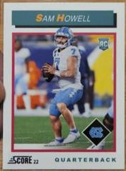 Sam Howell [Purple] #TB4 Football Cards 2022 Panini Score 1992 Throwback Rookie Prices