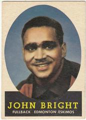 John Bright #60 Football Cards 1958 Topps CFL Prices
