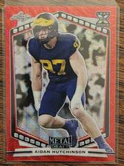 Aidan Hutchinson [Red Wave] Football Cards 2022 Leaf Metal Draft Prices