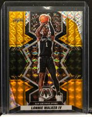 Lonnie Walker IV [Choice Black Gold] #1 Basketball Cards 2021 Panini Mosaic Prices