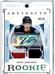 Kent Johnson [Material Autograph Emerald] Hockey Cards 2022 Upper Deck Artifacts Prices