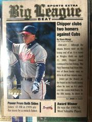 Chipper Jones Baseball Cards 2001 Upper Deck Big League Beat Prices