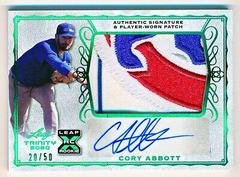 Cory Abbott [Green] Baseball Cards 2020 Leaf Trinity Patch Autographs Prices