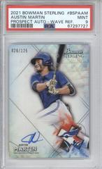 Austin Martin [Wave Refractor] Baseball Cards 2021 Bowman Sterling Prospect Autographs Prices