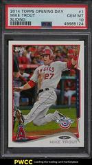 Mike Trout [Sliding] Baseball Cards 2014 Topps Opening Day Prices