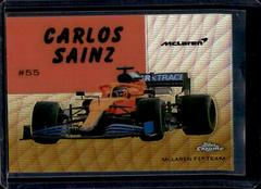 Carlos Sainz [Gold Wave] #54W-32 Racing Cards 2020 Topps Chrome Formula 1 1954 World on Wheels Prices