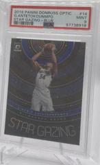 Giannis Antetokounmpo [Blue] #14 Basketball Cards 2019 Panini Donruss Optic Star Gazing Prices