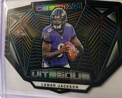 Lamar Jackson #8 Football Cards 2023 Panini Obsidian Vitreous Prices