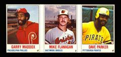 Dave Parker, Garry Maddox, Mike Flanagan [Hand Cut Panel] Baseball Cards 1978 Hostess Prices