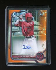 Denzer Guzman [Orange Refractor] #CPA-DG Baseball Cards 2022 Bowman Chrome Prospect Autographs Prices