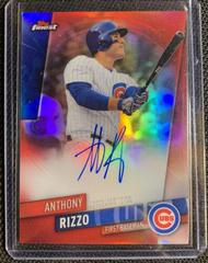 Anthony Rizzo [Red Refractor] #FA-AR Baseball Cards 2019 Topps Finest Autographs Prices
