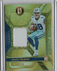 Jalen Tolbert [Prime] #NMM-JTO Football Cards 2022 Panini Gold Standard Newly Minted Memorabilia Prices