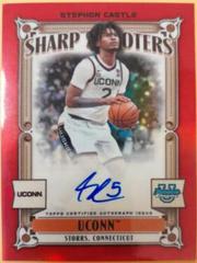 Stephon Castle [Red] #SSA-SC Basketball Cards 2023 Bowman Chrome University Sharp Shooters Autographs Prices