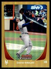 David Wright [Gold Refractor] #100 Baseball Cards 2011 Bowman Chrome Prices