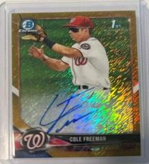 Cole Freeman [Gold Shimmer] #BCPA-CF Baseball Cards 2018 Bowman Chrome Prospects Autographs Prices