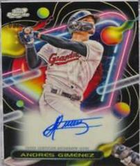 Andres Gimenez [Black Eclipse] #CCA-AG Baseball Cards 2023 Topps Cosmic Chrome Autographs Prices