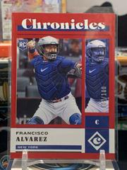 Francisco Alvarez [Red] Baseball Cards 2023 Panini Chronicles Prices
