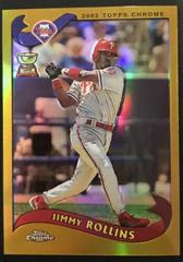 Jimmy Rollins [Gold Refractor] #164 Baseball Cards 2002 Topps Chrome Prices