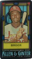 Lou Brock [Mini Stained Glass] #144 Baseball Cards 2021 Topps Allen & Ginter Prices