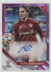 Jovana Damnjanovic [Pink Prism Refractor] Soccer Cards 2021 Topps Chrome UEFA Women’s Champions League Autographs Prices