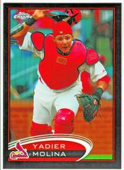 Yadier Molina [Black Refractor] #97 Baseball Cards 2012 Topps Chrome Prices