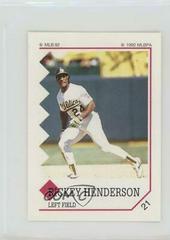 Rickey Henderson Baseball Cards 1992 Panini Stickers Prices