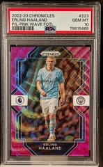 Erling Haaland [Pink Wave] #223 Soccer Cards 2022 Panini Chronicles Premier League Prices