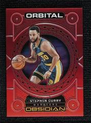 Stephen Curry [Red Flood] #10 Basketball Cards 2022 Panini Obsidian Orbital Prices