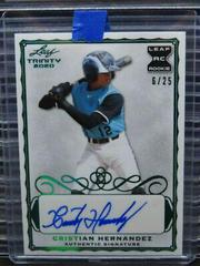 Cristian Hernandez [Green] #A-CH2 Baseball Cards 2020 Leaf Trinity Autographs Prices