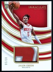 Jalen Green [Patch Autograph Gold] Basketball Cards 2021 Panini Immaculate Collection Prices