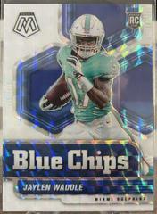 Jaylen Waddle [White Mosaic] #8 Football Cards 2021 Panini Mosaic Blue Chips Prices