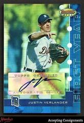 Justin Verlander [Autograph Blue] #102 Baseball Cards 2005 Bowman's Best Prices