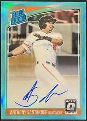 Anthony Santander [Aqua] Baseball Cards 2018 Panini Donruss Optic Rated Rookie Signatures Prices