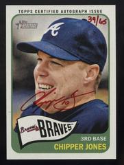 Chipper Jones [Red Ink] #CJ Baseball Cards 2014 Topps Heritage Real One Autographs Prices