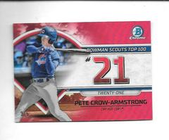 Pete Crow Armstrong [Red] #BTP-21 Baseball Cards 2023 Bowman Scouts Top 100 Prices