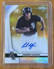 Andrew Vaughn [Gold Refractor] #AVA Baseball Cards 2020 Bowman Sterling Prospect Autographs Prices