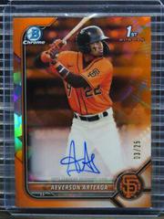 Aeverson Arteaga [Orange] #BSPA-AA Baseball Cards 2022 Bowman Chrome Sapphire Autographs Prices