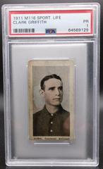 Clark Griffith Baseball Cards 1911 M116 Sporting Life Prices
