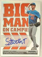 Sterlin Thompson [Autograph Silver] #BMC-ST Baseball Cards 2022 Panini Prizm Draft Picks Big Man on Campus Prices