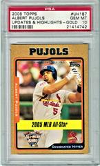 Albert Pujols [Gold] Baseball Cards 2005 Topps Updates & Highlights Prices