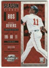 Rafael Devers [Ruby Wave ] Baseball Cards 2018 Panini Chronicles Contenders Optic Prices