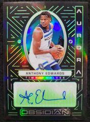 Anthony Edwards [Green] #AUR-AED Basketball Cards 2021 Panini Obsidian Aurora Autographs Prices