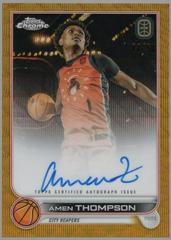 Amen Thompson [Gold Wave] #CA-AMT2 Basketball Cards 2022 Topps Chrome OTE Overtime Elite Autographs Prices