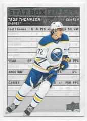 Tage Thompson Hockey Cards 2023 Upper Deck Stat Box Fillers Prices