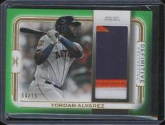 Yordan Alvarez Baseball Cards 2023 Topps Definitive Patch Collection Prices
